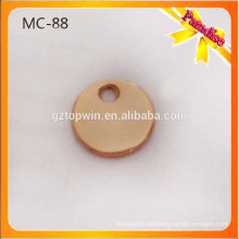 MC88 China-Schmucksache-Fabrik Großverkauf gute Qualität glänzendes Ende Gold kleine leere gravierbare runde Umbau
